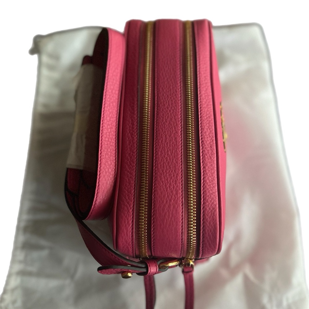 Authentic Prada Peonia Pink Vitello Phenix Leather Double Zip Crossbody … - Picture 9 of 16